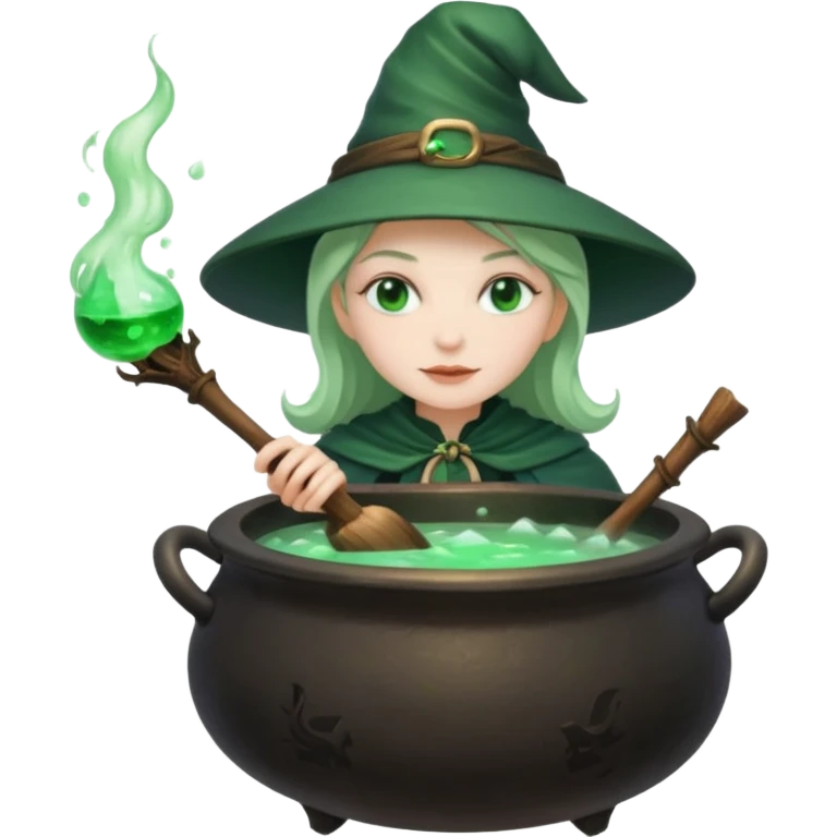 green witch cooking potion emoji