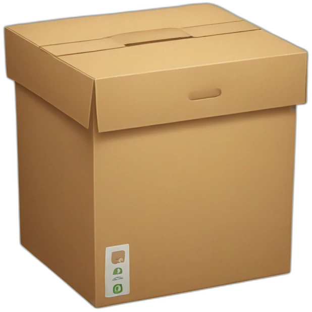 a box with a large handle emoji