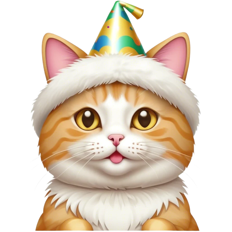 Cat at a party with champagne  emoji
