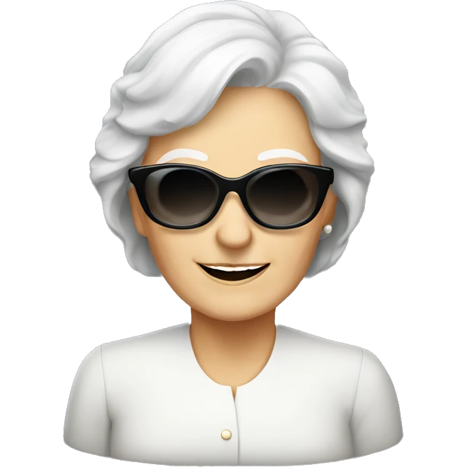 senior white lady in sunglasses emoji