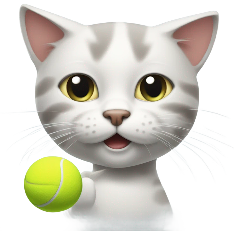 Cat play Tennis  emoji