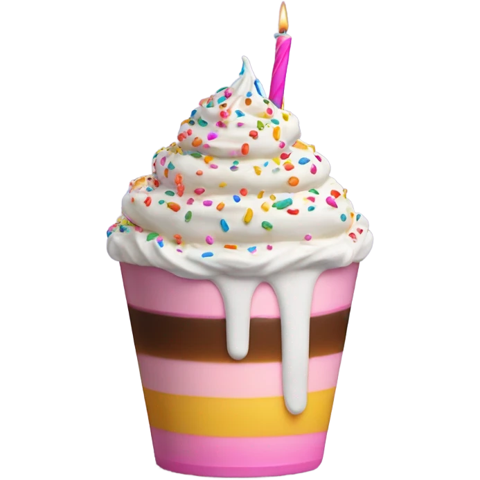 birthday cake drink emoji