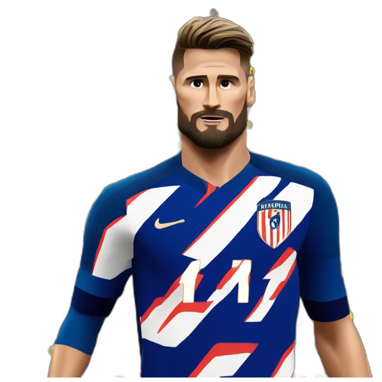 Olivier Giroud porter par Antoine Griezmann emoji