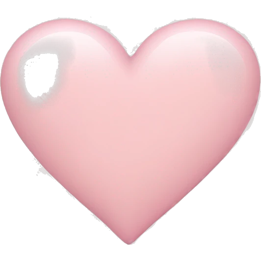 Pale pink heart emoji