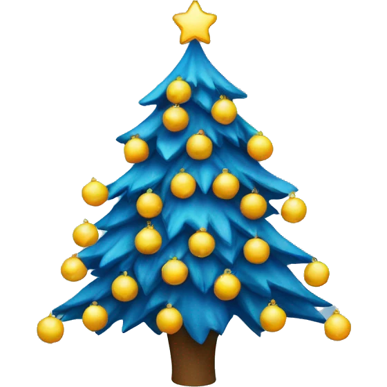 blue christmas tree  emoji