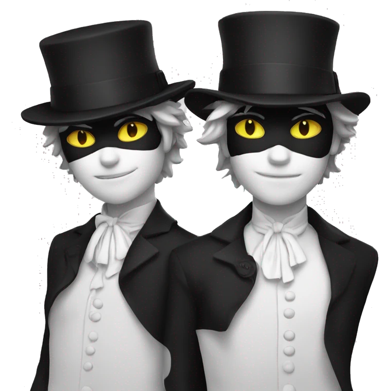 chat noir et blanc emoji