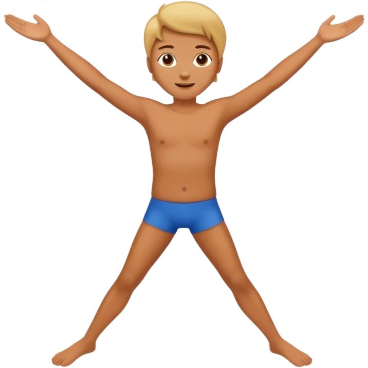 make a person standing like a star ⭐️ emoji