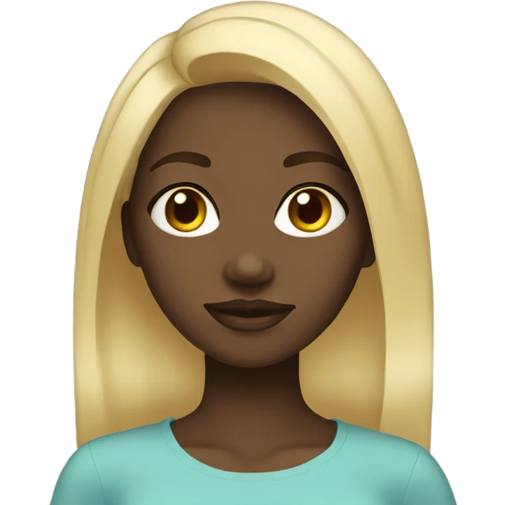 Black girl blonde hair emoji