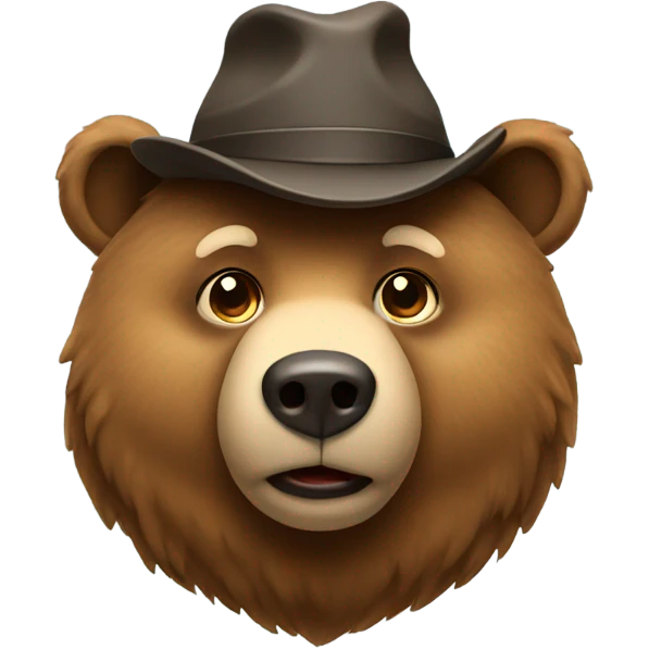 Bear with a hat emoji