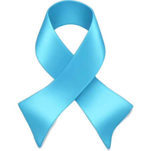 light blue ribbon  emoji
