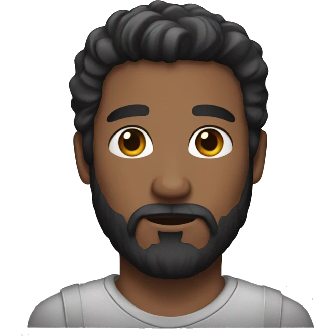 short and dark hair man In Beard emoji