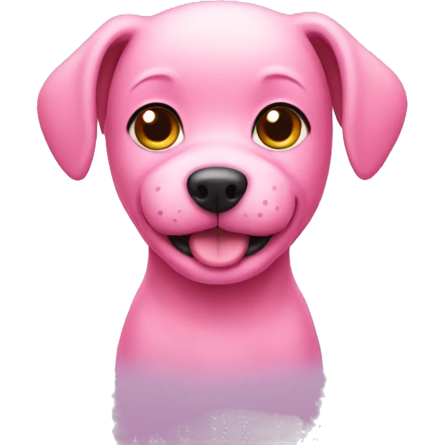 pink dog cute  emoji