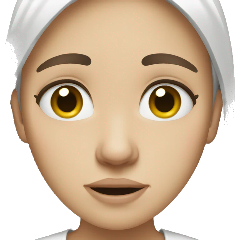 White brunette crying  emoji
