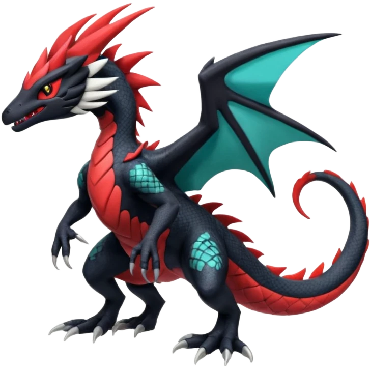 Yveltal-Salandit-Silvally-Fakémon-hybrid-creature (full body)  emoji
