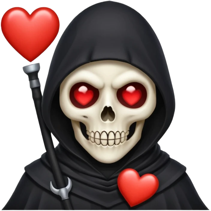 cute reaper portrait with heart eyes  emoji