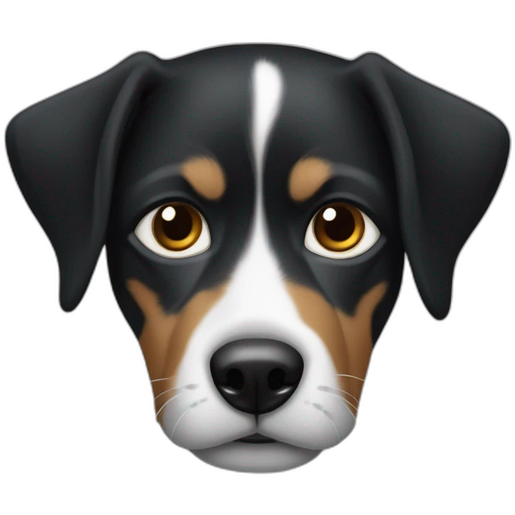 Chien tâche noir sur l'oeil emoji