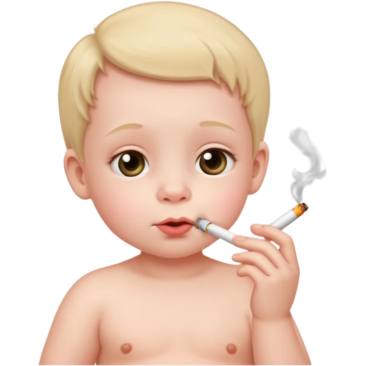 Baby smoking a cigarette emoji