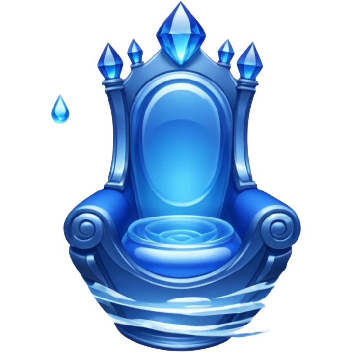 Sapphire water throne emoji