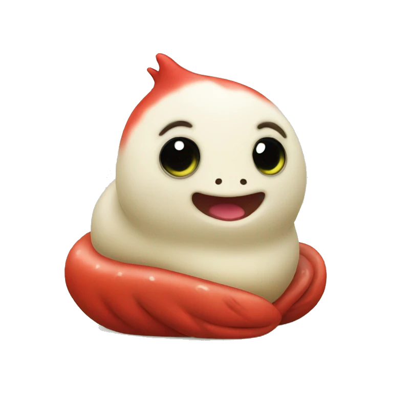 Cute slug cuddle cardinal  emoji
