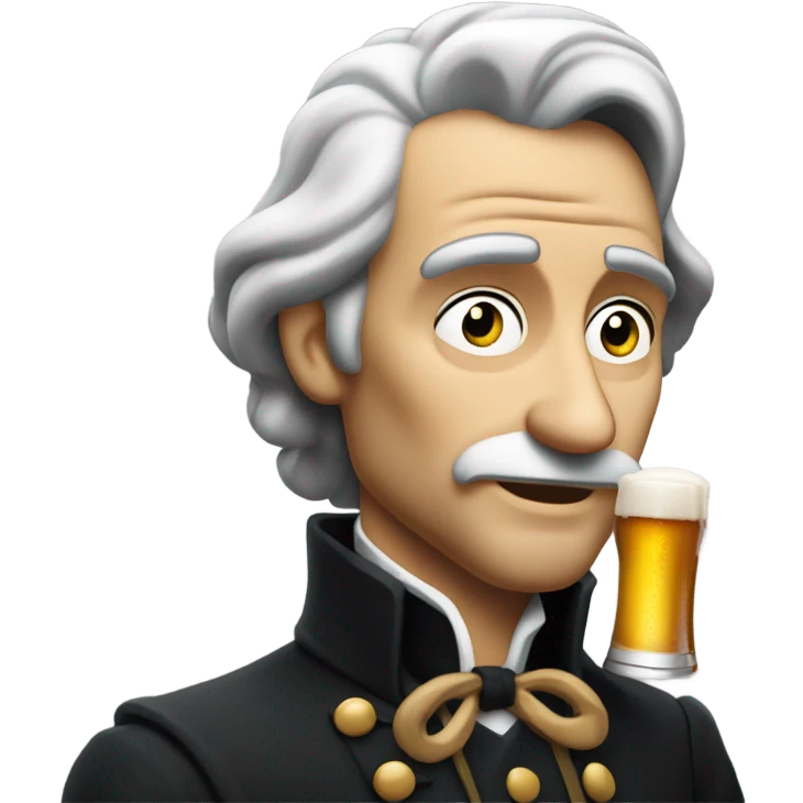 Ichabod crane drinking miller genuine draft beer emoji
