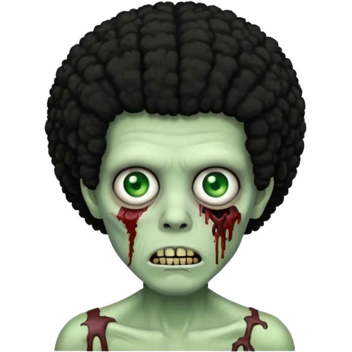 Zombie with a black Afro  emoji