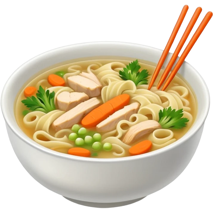 chicken noodles street food style  emoji
