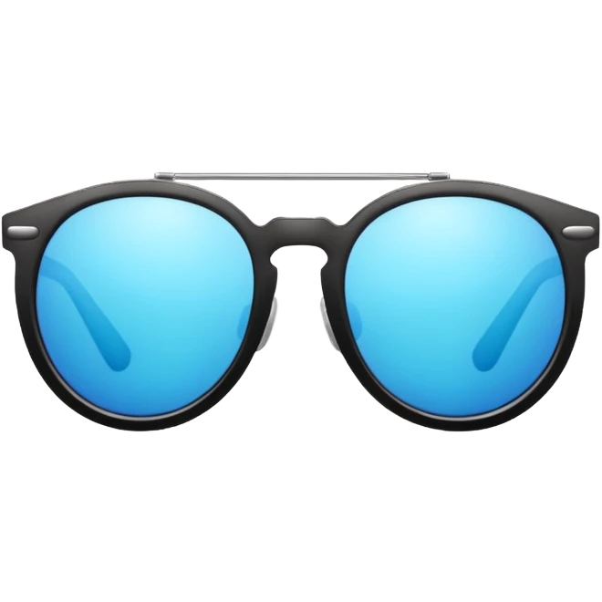 Sunglass emoji but with white glasses emoji