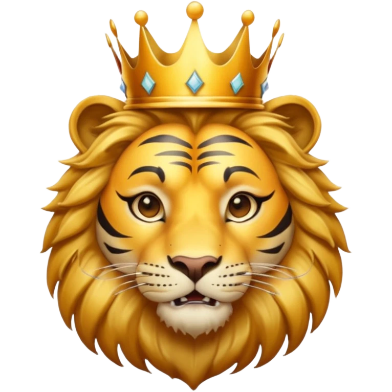 lion/tiger combination with crown emoji