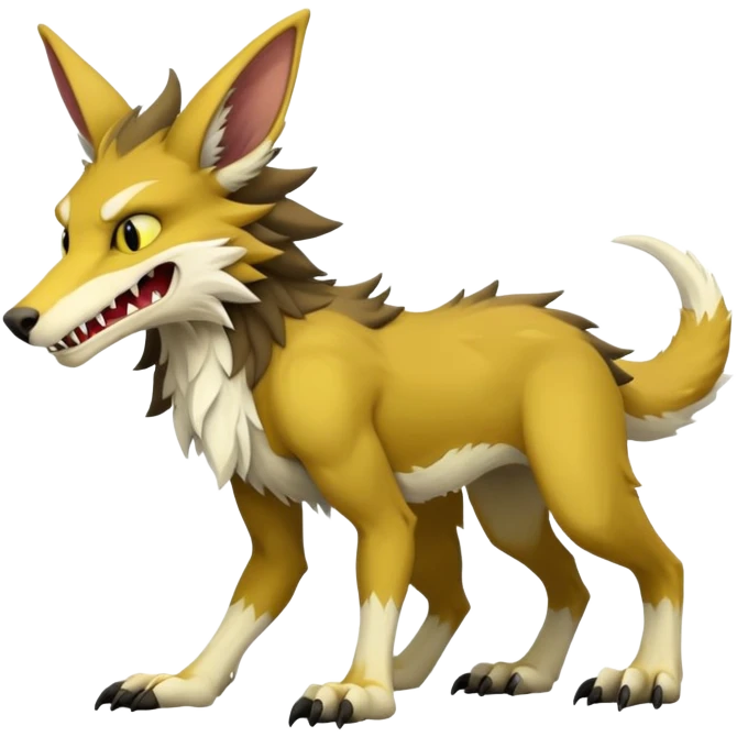 Sergal-Vernid-hyrid-animal-creature, full body emoji