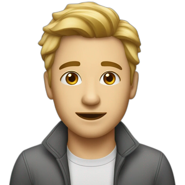 Дівчина з голубими очима і довгим світлим волоссям emoji