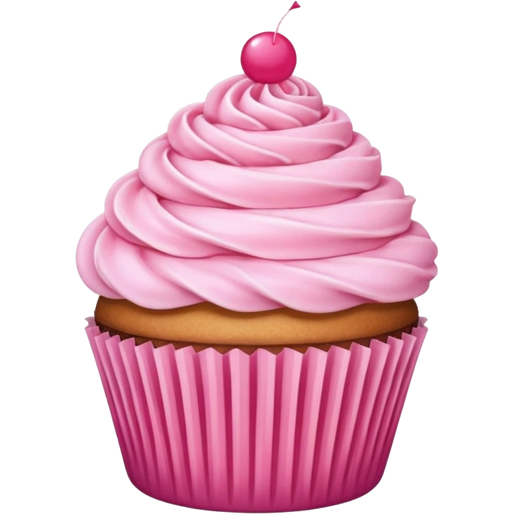 Cupcake with pink icing emoji