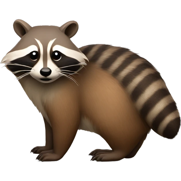 Animal with head of beaver and body of raccoon  emoji