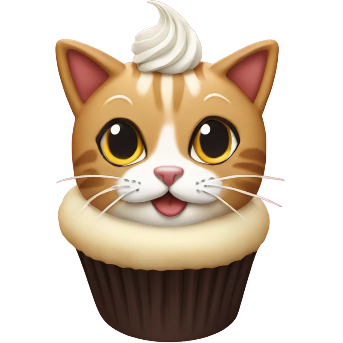 A cat cupcake emoji