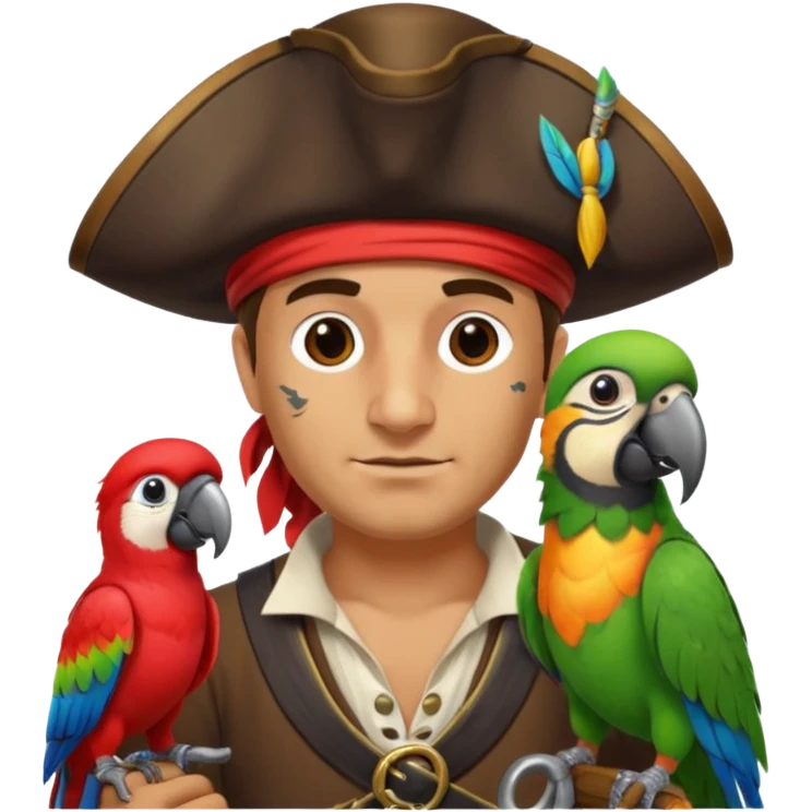 pirate and parrot emoji