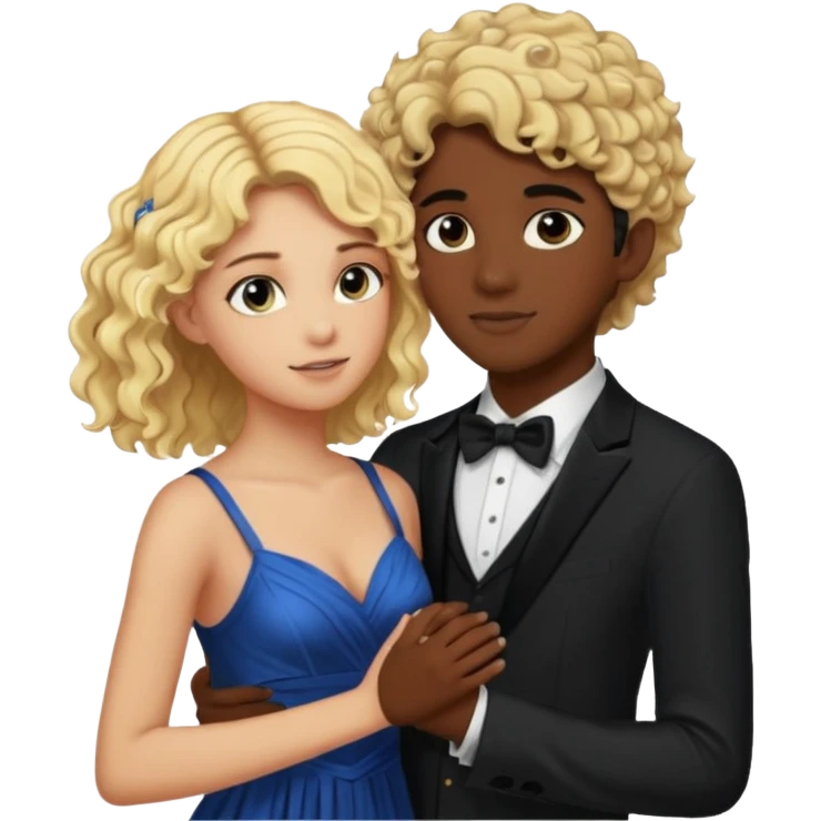 Percy Jackson and annabeth chase slow dancing But Annabeth chase is black and Percy Jackson’s hair is blonde and curly emoji