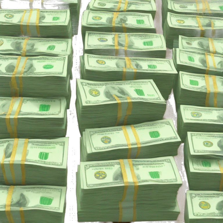 Money stacks next to scale emoji