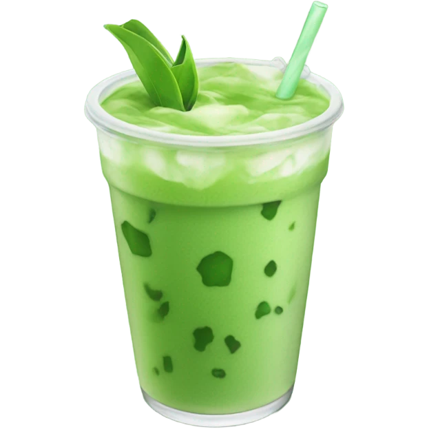 Matcha iced drink emoji