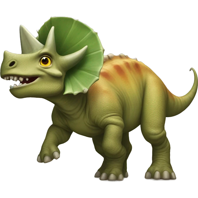 Triceratops surfeando emoji