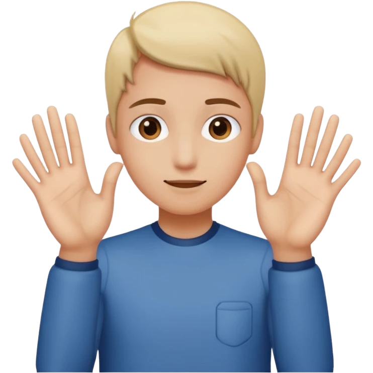 EMOJI DE UNA PERSONA HACIENDO EL NUMERO 304 CON LAS MANOS emoji