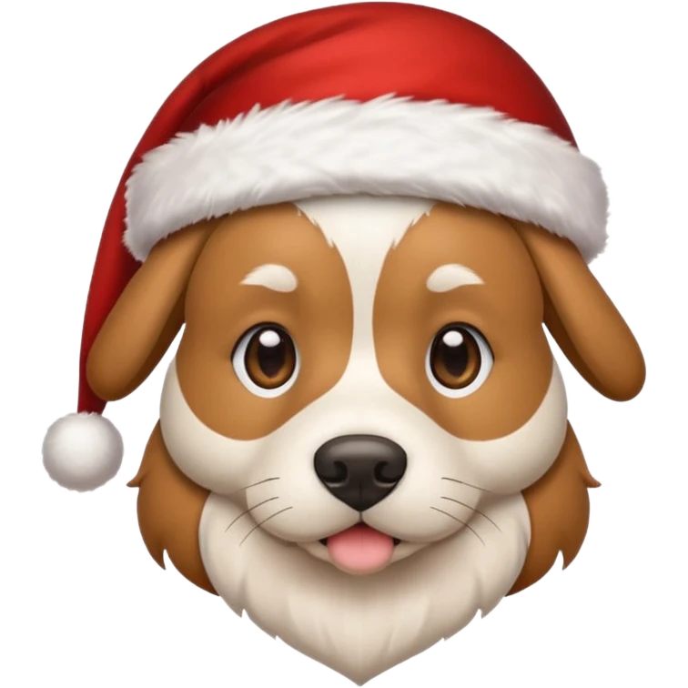 강아지 산타 emoji