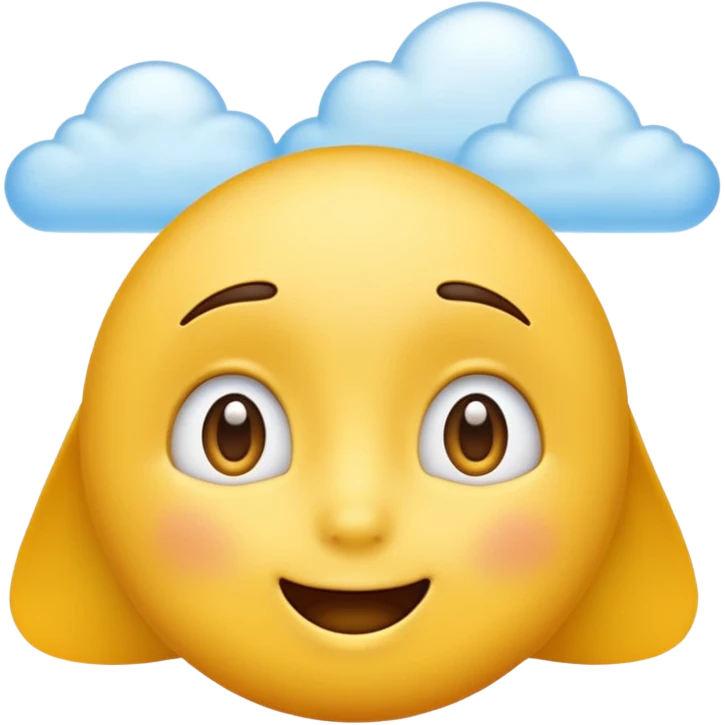Curious emoji looking into the sky emoji