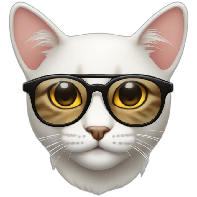 gato con gafas gracioso comico emoji