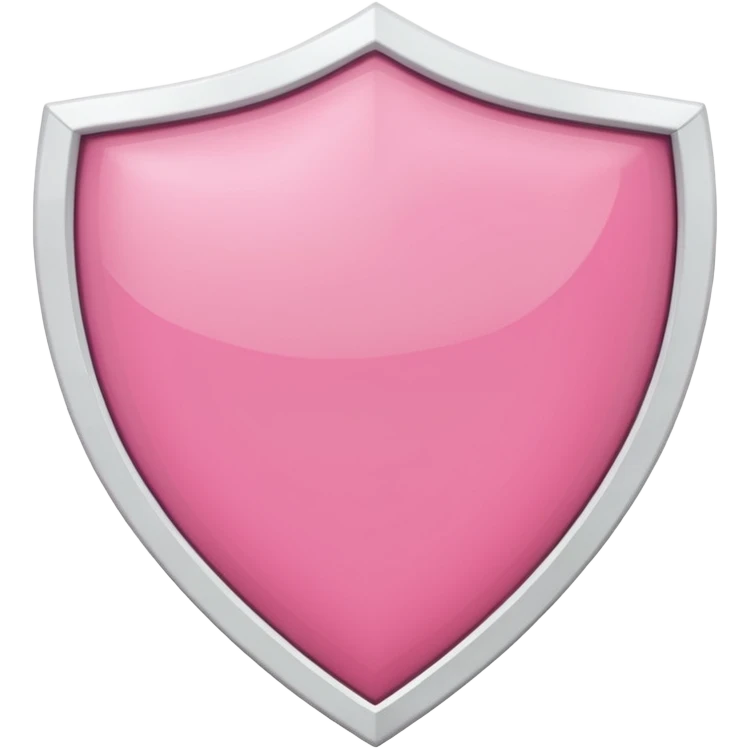pink shield with white frame and a heart on it emoji