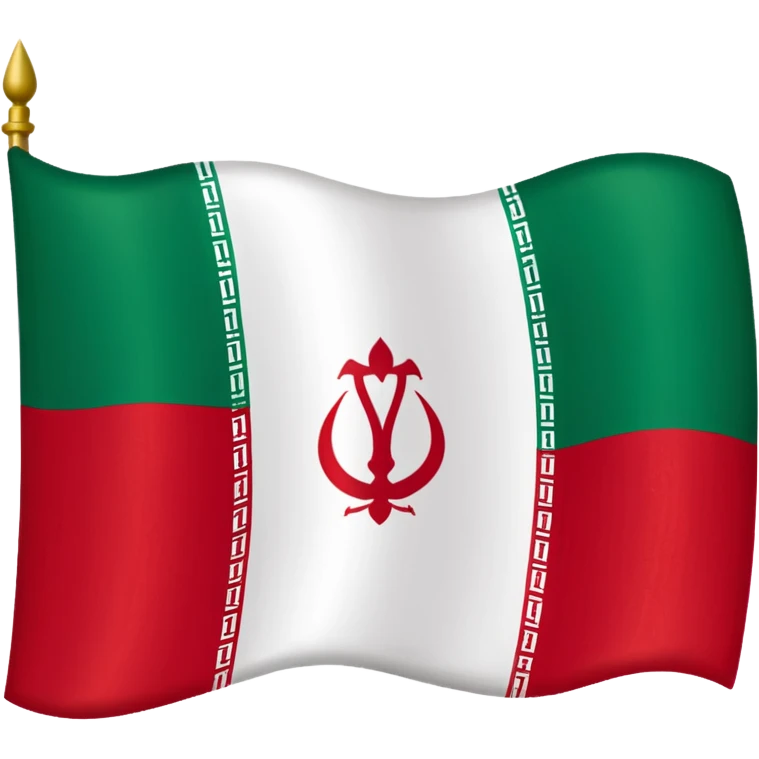 Iran flag with Pahlavi logo emoji