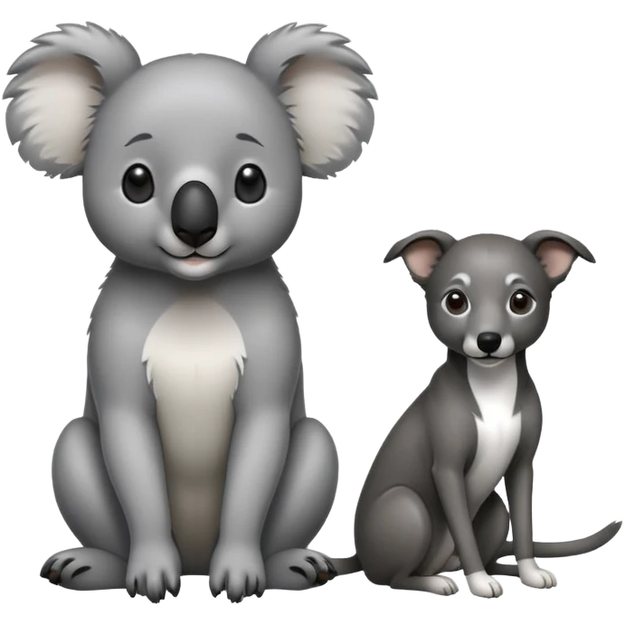 Koala and black greyhound  emoji