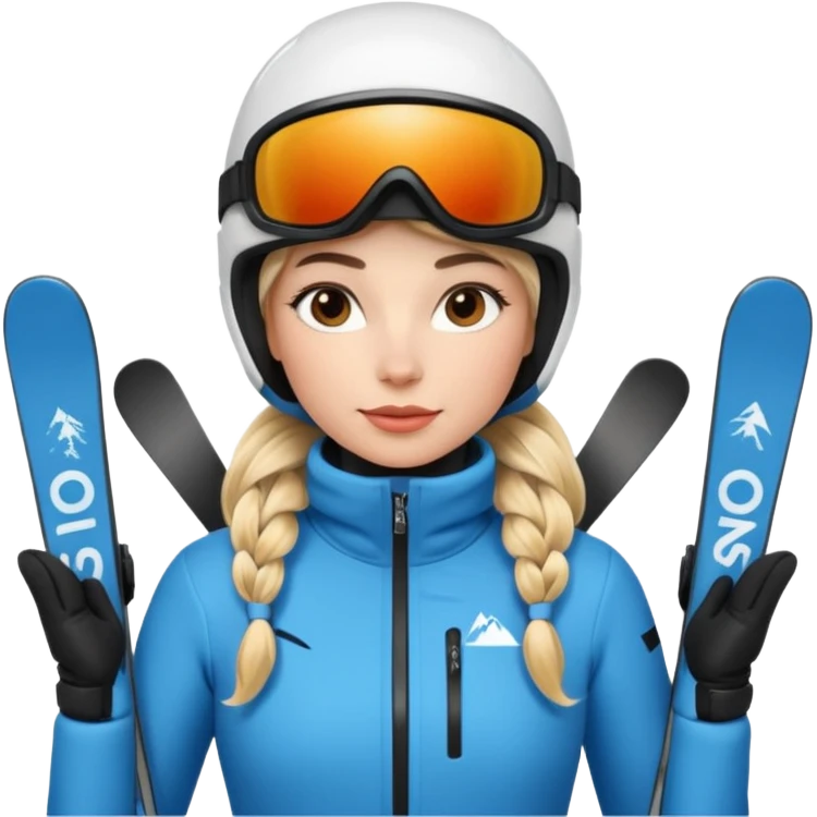 Woman Skiing, Matterhorn emoji