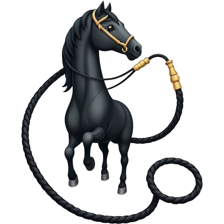 Black Horse whip  emoji