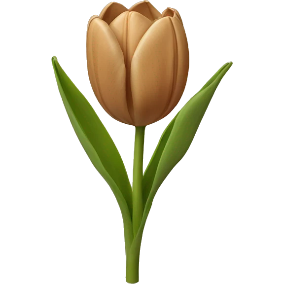 Light brown tulips emoji