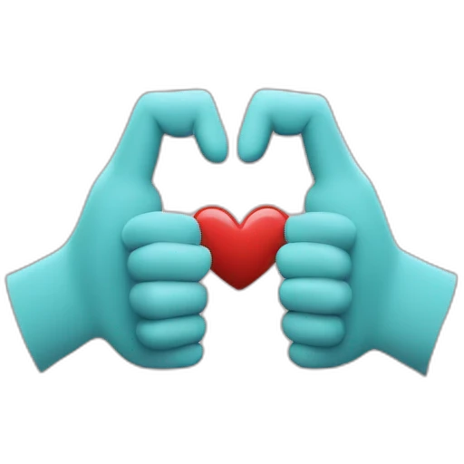 Deux mains formant un coeur emoji