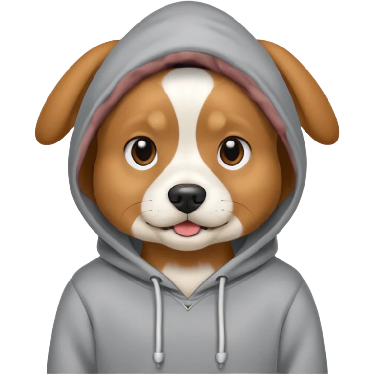 dog wearing a hoodie ￼ emoji